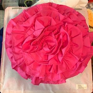 Hot Pink Rose Pillow